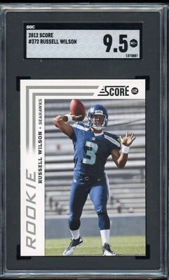 2012 PANINI SCORE #372 RUSSELL WILSON RC SGC 9.5 ROOKIE SEATTLE SEAHAWKS - Image 1 of 2