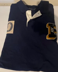 Polo Ralph Lauren CALCIO UOMO grande e alta NAVY/GIALLO POLO 4XLT USATA - Foto 1 di 8