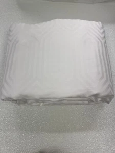 Hudson Park Italian Tivoli Sateen F/Q Duvet Cover White preowned w/defects - Picture 1 of 15