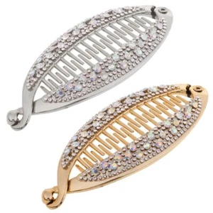 2Pcs Ponytail Holder Grip Banana Hair Clip for Thick Barrettes Fishtail Clip - Picture 1 of 8