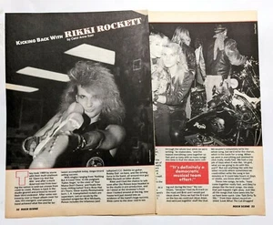 POISON / RIKKI ROCKETT / 1980'S 2 PAGE KICKING IT WITH MAGAZINE ARTICLE COMPLETE - Picture 1 of 2