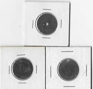 (3) MISSOURI SALES TAX RECEIPT TOKENS - (1) - 5 mil and (2) - 1 mill Tokens - Picture 1 of 2