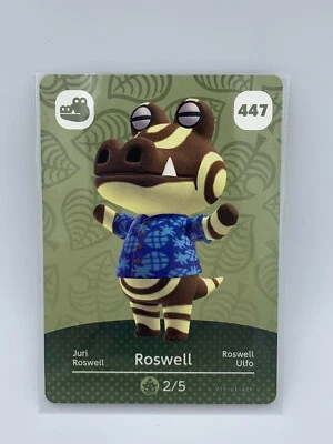 JTO GAMES AND GEAR Roswell 447 - Series 5 Animal Crossing Amiibo Card Unscanned And Genuine