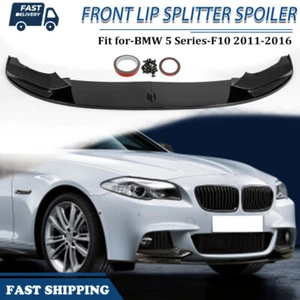 Divisor de labios de alerón de parachoques delantero para BMW F10 520i 528i serie 5 M Sport 2011-16 - Imagen 1 de 16