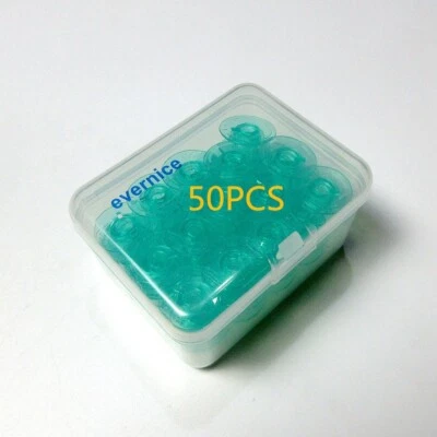 Box Of 50 Clear Green Bobbin 4123078  For Pfaff Performance 5.2 White 5811+ - Bild 1 von 2