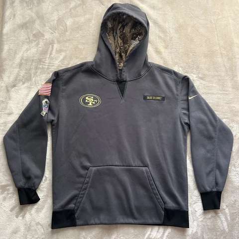 San Francisco 49ers Sweater Adult Extra Large Gray NFL Salute to Service Men * Cover