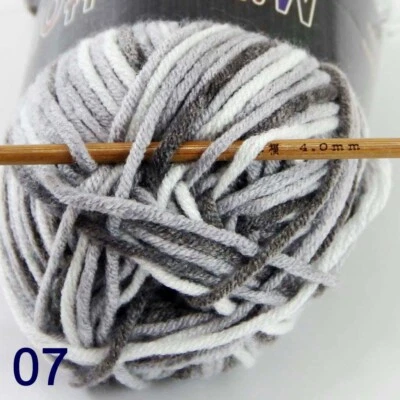 Sale New 1-8 ballsX50gr Soft Baby Cotton Hand Yarn Colorful Socks Scarf Knitting - Image 1 of 4