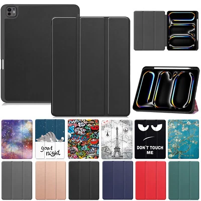 For iPad Pro 13/11/Air 13/11 2024 Smart Leather Case Shockproof TPU Stand Cover - Image 1 of 4