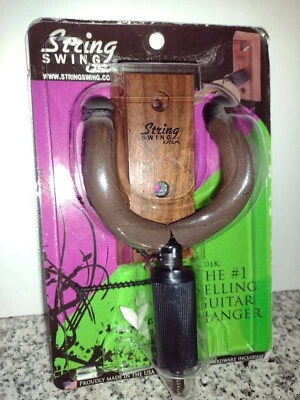 Soporte para Guitarra - Cuerda Columpio CC01K, Nogal Negro, Madera Dura, Estudio o Hogar. Foto 1 de 3