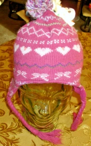 Snow Hat by High Desert Gear Hot Pink Geometric Print Kids Size16" New - Picture 1 of 3