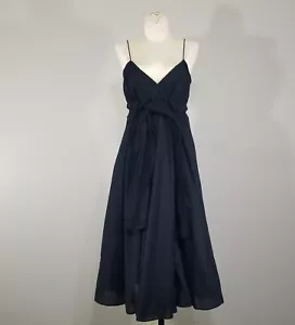 Diane von Furstenberg Womens Dress Size 2 Black Cutwork Hem Cotton DvF Faux Wrap - Picture 1 of 13