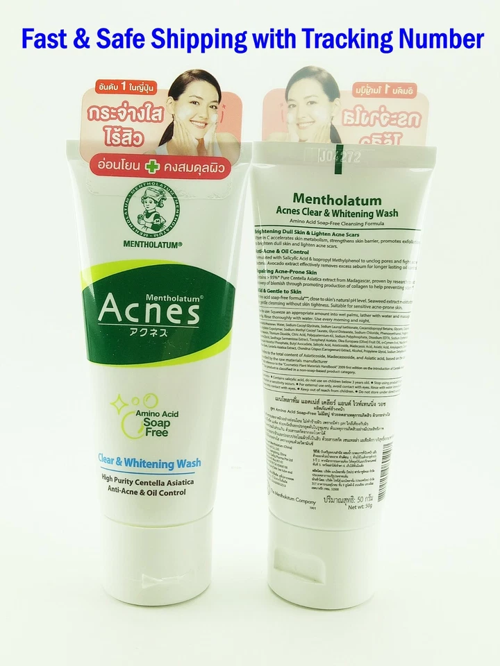 Mentholatum MEJOR Espuma Facial Blanqueadora para el Acné Antibacteriana Cuidado de la Piel Mancha Foto 1 de 4