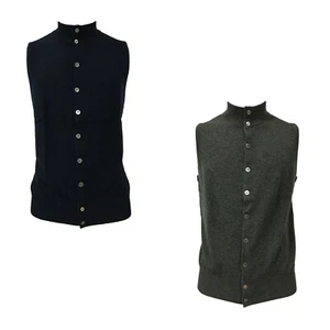 BIARRITZ 1961 gilet uomo con bottoni 100% cashmere Vestibilità slim - Imagen 1 de 7