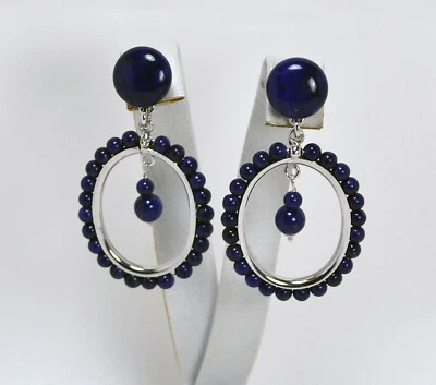 ORECCHINI  ARGENTO 925 MODELLO    BOTTONI E PALLINI LAPIS  PERNO       AGHT 0506 - Immagine 1 di 3