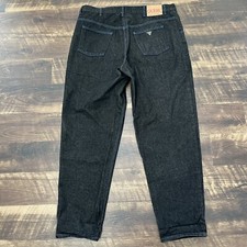 Vintage 90s Guess Baggy Denim Black Blue Jeans 40x34 ACTUAL 39x32 Read