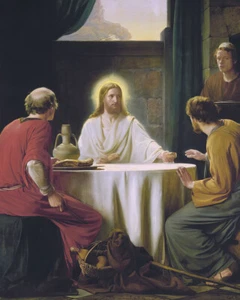 Impresión artística de giclee cristiano El camino a Emaús de Carl Bloch envío gratis - Imagen 1 de 3