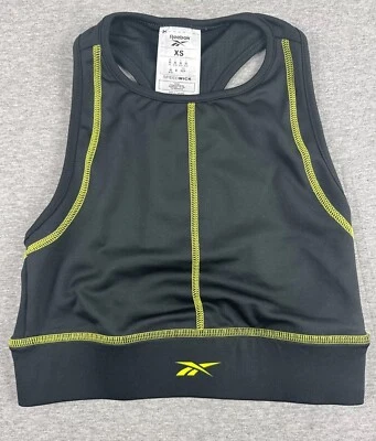 Nuevo con etiquetas Sujetador deportivo Reebok Les Mills XS negro mecha de velocidad cuello alto para mujer Foto 1 de 4