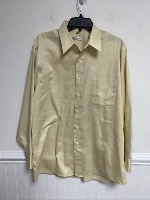 Camisa de vestir Geoffrey Beene beige para hombre manga larga talla L 16 1/2 - 32/33 Foto 1 de 4