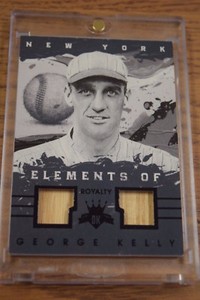 2016 Panini DK Diamond Kings Elements of Royalty GEORGE KELLY Dual Bat 1/1