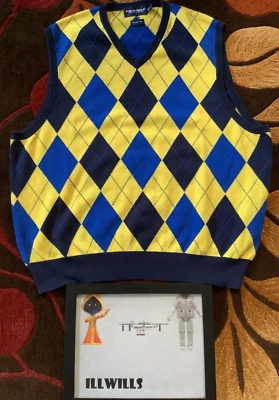 Винтажный кашемировый свитер-жилет Polo GOLF Ralph Lauren Argyle — XL — редкий - Изображение 1 из 4