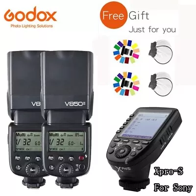 Godox 2pcs V850II 2.4G HSS Flash Speedlite + XPRO-S Trigger Wireless For Sony  - Image 1 of 4