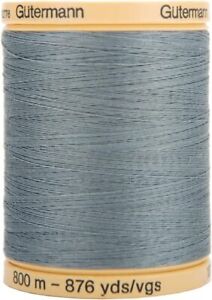 Gutermann Natural Cotton Thread Solids 876yd, Stormy Grey