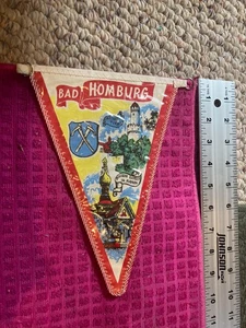VINTAGE Bad Homburg Germany WIMPEL Weisser Turm ERLOSER KIRCHE - Fast Shipper - Bild 1 von 3