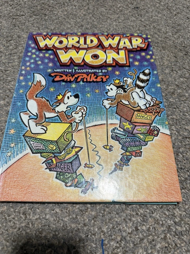 World War Won SIGNED w/ SKETCH by Dav Pilkey 1987 HB Excellent Condition EC Foto 1 de 4