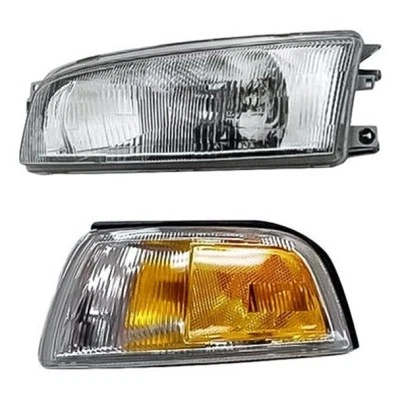 For Mitsubishi Mirage 97-01 2-Piece Kit (Driver Side Headlight, Driver Side Turn Foto 1 de 3