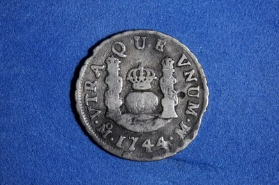 1744 Mexico 1 Real Silver Coin #M24100 - Image 1 of 2