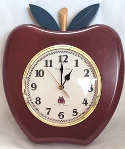 Sterling und edle rote Apfeluhr 9,5" Bauernhaus Landhaus Dekor USA Vintage - Bild 1 von 6