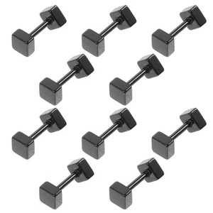 10pcs Fake Plug Earrings Dumbbell Earrings Small Earring Studs Tiny Earrings - Picture 1 of 12