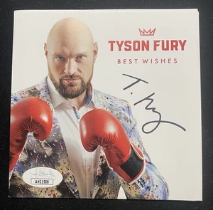 TYSON FURY SIGNED 5x5 Insert Photo Boxing Champion WBA WBC -- JSA COA #2 - Picture 1 of 1