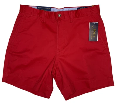 Polo Ralph Lauren Mens 30 Classic Fit 6" Stretch Shorts Red w/ Blue Pony NWT - Image 1 of 4