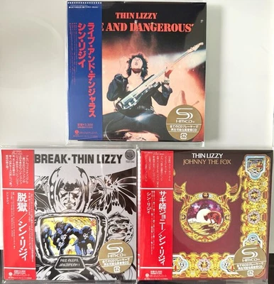 Japan Import / Lot 3 x SHM-CD THIN LIZZY Live, Jailbreak, Johnny The Fox - Image 1 of 2