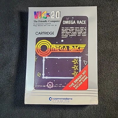 Vintage 1981 OMEGA RACE Commodore Vic-20 GAME Cartridge Bally Midway New in Box - Image 1 of 4