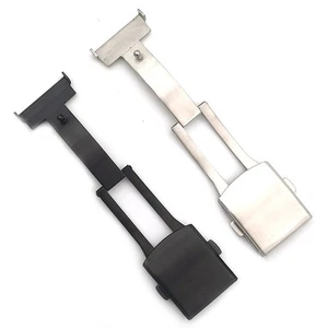 Cinturino Bracciale Chiusura Orologio Acciaio Inox Fibbia Pieghevole Doppia Pressa Regolabile - Foto 1 di 3