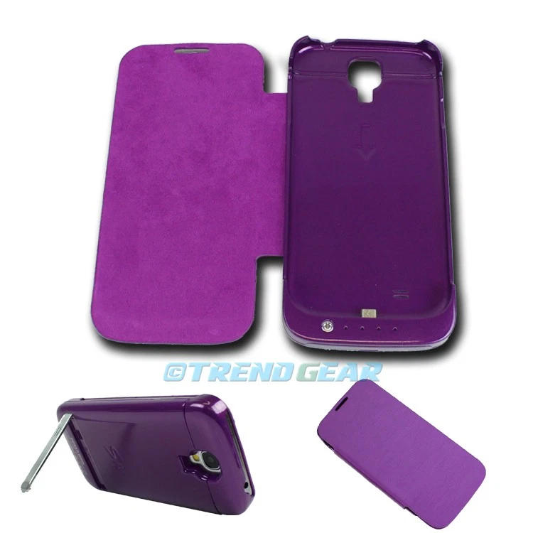 CARGADOR DE BATERÍA 3500MAH EXTENDIDO FUNDA DE ALIMENTACIÓN PÚRPURA GALAXY S4 S IV Foto 1 de 1