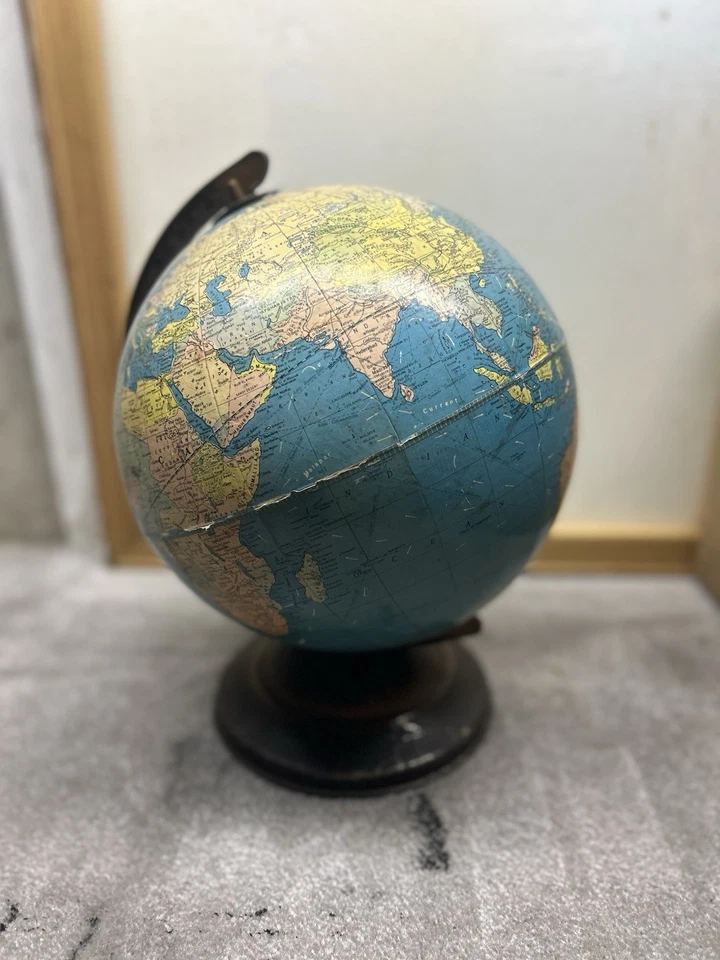 1930's 32” Replogle Standard Globe Rare Chicago,IL Art Deco Base 16.5" - Image 1 of 4