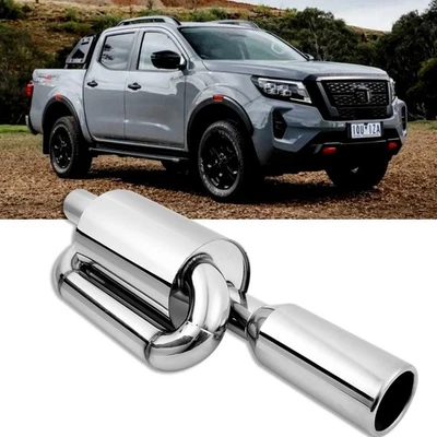 Silenciador de escape de doble bucle para Nissan Frontier PRO-4X 22-24 2,5" entrada 4" punta de salida Foto 1 de 4