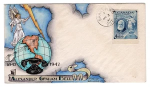 Canada #274 Alexander Graham Bell 1947 Dorothy Knapp Hand Painted Brantford ONT - Picture 1 of 2