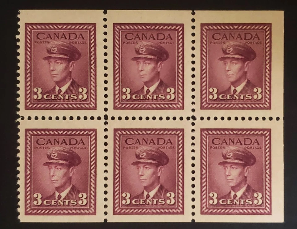 Stamps Canada Mint: #252c  3c rose violet Geo. Vl bklt. pane of 6   VF MNH - Image 1 of 1