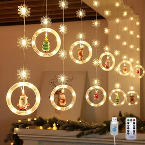 Luci Di Natale LED, 3M 120Leds Cerchio Tenda Luminosa Natale, Catena Luminosa 8  - Foto 1 di 12