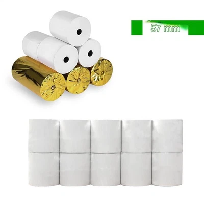 100 Rollen Thermorollen 57mm x 18M x 12mm EC Cash SumUp Kassenrollen Bonrollen - Bild 1 von 4