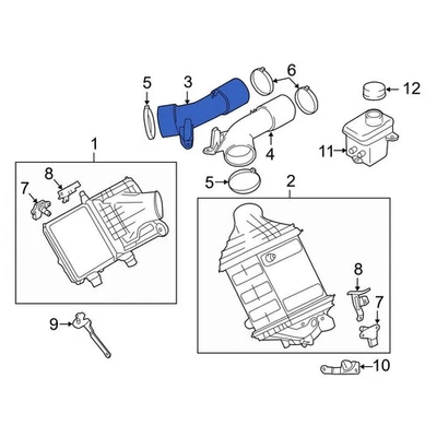 For BMW M6 Gran Coupe 2014-2019 BMW 13717843221 Right Upper Intercooler Pipe Foto 1 de 3