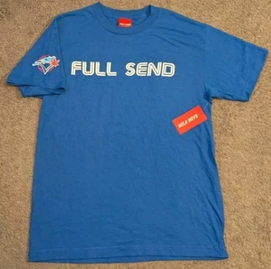 Full Send x Toronto Blue Jays Nelk Boys Blue Short Sleeve T-Shirt Men's Medium - Picture 1 of 7