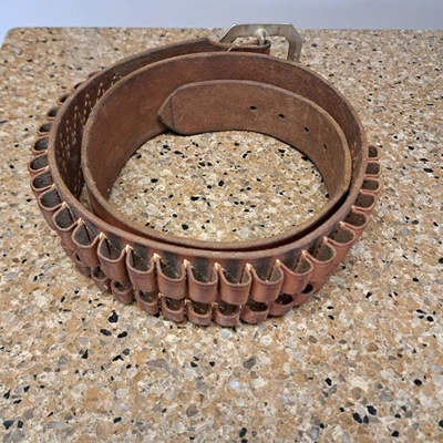 Hunter 275 Lg Marrón Cuero Carcasa Cartucho Munición Cinturón 25 Lazos 308 270 30/06 Foto 1 de 4