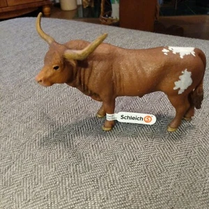 Schleich Texas Longhorn Bull Approx 1:20 Scale Toy 13866 - Picture 1 of 4