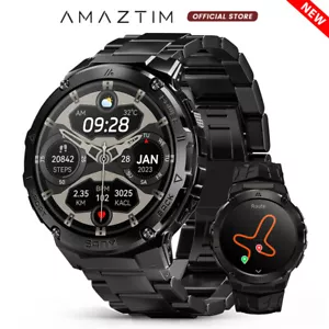 2024 AMAZTIM TANK T3E GPS Smartwatch Herren Wasserdicht 470mAh 60 Tage Lang Akku - Bild 1 von 8