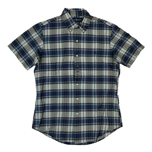 Camisa Polo Ralph Lauren Manga Corta Ajuste Personalizado a Cuadros Abotonada - Talla: Mediana - Imagen 1 de 2